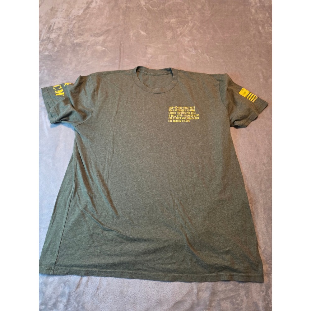 BCM T-Shirt Mens Large Green American Gunfighter Ammo Crate Graphic Tee